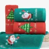 Produto grande toalhas de mão de Natal para banheiro, toalhas de cozinha de natal de algodão, toalhas de férias decorativas para crianças