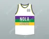 Custom Any Nom Number Mens Youth / Kids Big Freedia 99 NOLA BOUCHE BLANC BASKETBALL TOP TOP STTITTED S-6XL