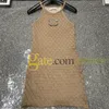 Sexy Women Sling Dress Designer Rhinestone Letter Skirt High Elastic Slim Knitted Dresses Summer Halter Knits Skirts Knitwear