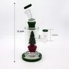 Pine Shaped Glass Bong, Dad Rig Hookah, Glass Water Pipes 11-Inch Pipe Glass Hookah Bubble Extractor Recovering Pipe Oil Dab Rig Handles Pipe Dry Herbs Accessories.
