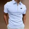 designer män polos casual lapel t skjortor stilig mode polo skjorta män kort ärm multi färg solid klassiska t skjortor polo kemise polos märke tee