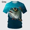 Men's T-Shirts Summer New Mens Personalized T-shirt 3d Digital Printing Round Neck Casual Sports Short Sleeve TopL2404