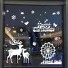 Muurstickers diy herbruikbare kerst sneeuwvlok raam glazen sticker Santa Claus Tree for Home Kerstmis ornamenten Jaar 2024 Decor