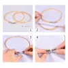 Frame 10pcs 1020cm Round Bamboo Hoops for Art Adjustable Wooden Embroidery Hoops Set Bulk DIY painting photos Frame Hanger