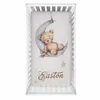 Lvyziho Sleeping Bear Custom Название набор листа для кроватки сон на лунный постель для детского душа подарок 240418