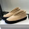 Casual Shoes Winter For Women Cow Suede Round Toe Slip-on Loafers Woman Comfy Walk Wool Warm Flat Short Boots