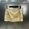 Юбки absgd 2024 летний ремень тканый боковой карман с утечками брюки чистая ветряная одежда