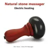 Massager Hot Stone Electric Guasha Massager Natuurlijke stenen naaldhuid Schraap achterhals Gezicht Massage Ontspan spieren Skin Lift Care Spa