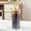 Storage Bottles Jars Sealed glass jar with golden deer cap nut coffee beans grain storage tea kitchen food and home decorative H240425