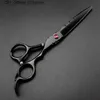 Haarschaar professioneel Japan 440C 5.5 6 Red Gem Zwart geknipt haarschaar snijden Kapper Haircut Dunning Shears Hairdressing 230323 Q240425