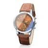 Bleu clair en verre clair courroie masculine Match Match Gift Quartz Watch