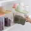 Bottiglie di stoccaggio barattoli per distributore di cereali trasparenti cucina alimentare contenitore di riso secco farina snack di frutta h240425
