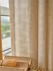 Rideau de texture crème tissée de style japonais fenêtre harajuku