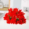 Decorative Flowers Long-lasting Simulated Flower Decor Elegant Artificial Lily Branch With Stem For Home Wedding 5 Fork 10 Head Indoor