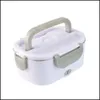 Använd rostfritt 220V dubbla väskor stål elektriska lunchlåda skolbilar picknick matvärme bento lådor matvärmare container dh79a es s s