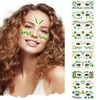 Gift Wrap St. Day Green Stickers Three and Four Leaf Face Sticker Irish Painted Hat Swedish Party Flags