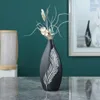 Vasen moderne Innenker -Keramik -Vase -Dekoration Home Silber Hochzeitspflanze Blumenboden Vaso Dekorativo Cachepot für Blumen