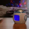 Accessories Music Full Of Stars Projection Digital Alarm Clock Desktop LED Night Light Children Sleep Alarm Clock Night Colorful Light Home