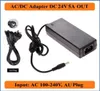 24V 5A AC AD DC Adapter 2125x55 мм AU Gack Plugure Universal AC 110V220V преобразователь в DC 120W Зарядное устройство для светодиодных полос1511263