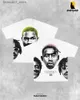 Herren-T-Shirts New American High Street Retro Hip Hop Porträt für Männer, gedrucktes T-Shirt Y2K Harajuku Gothic Fashion Loose Shirt240425 gedruckt