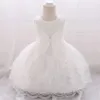 Girl's Dresses Newborn Toddler White Christening 1st Birthday Dress For Baby Girl Baptism Lace Party Wedding Princess DressES Prom Gown Vestido d240425