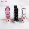 Necklaces Pink Choker Collar Punk Chain PU Leather Neck Bondage Body Cosplay Goth Jewelry Women Gothic Necklace Harajuku Accessories Belt