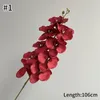 Dekoratif Çiçekler 3d 9 Başlık Kelebek Orkide Akışları Büyük İpek Yapay Çiçek Phalaenopsis DIY Düğün Çiçek Buket Ev Dekor