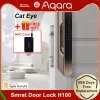 Lås AQARA SMRAT DOOR LOCK H100 med kamera Automatisk dörrlås Body Light Sensor NFC Bluetooth Fingerprint Unlock för App HomeKit