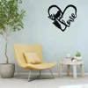 Figurines décoratives Metal Wall Art Birds coeur amour décor suspendu plaques Ornements Sigraves SCLUPTURE MODERNE POUR LA MAISON