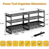 Kitchen Storage Organizer Wall Mount Extended Large Heavy Duty Drill Holder 4 Layer Garage Tool And Utility Racks Suitab