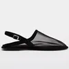 Sandalen Mesh Flat Maultiere Schuhe Frauen Luxusdesigner lässiger, atmungsaktives Slingback Nettoded Shrough Slipper