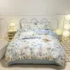 2024 Satijnen beddengoedset Rayon dekbedoverkap enkele dubbele koningin King Size Kit Designer Summer Ice Bed Linnen 240420