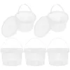 Mugs 8 Pcs Bucket Lobster Storage Food Holder Plastic Containers Small Drum Ice Cream Freezer Portable Bin Homemade Reusable Lids