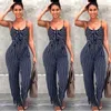 Women's Jumpsuits Rompers 2022 Womens Club Clothing jumpsuit striped jumpsuit womens sexy body backless party clothing jumpsuit casual bow top Y240425