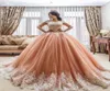 2021 Quinceanera Ball Plants Dresses Speed Ryeves White Lace Appliqus Blush Pink Champagne Sweet 16 Court Plus Plus Part Parm 3957897