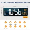 Horloges Corloge murale numérique grande affichage LED Horloge numérique avec télécommande Automatique Brighs Dimmer Big Clock avec température