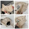 Shoulder Bags Soft PU Leather Underarm Crossbody For Women 2024 Summer Fashion Fold Ladies Chain Handbags And Purse Small Yellow