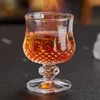 Tumblers 4st/set Vintage Crystal Glass Spirits Cup Shot Mini Whisky Graved Goblet Home Bar Drinkwares H240425