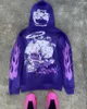 Sweats à capuche féminines harajuku crâne imprime