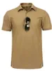 Herrpolos Taktisk militär t-shirt utomhus andningsbar armé strid t-shirt snabb torr jakt camping vandring fiske lapel polos tee topsl2425