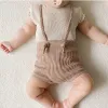 Endelar Mababy 024m Söt nyfödd spädbarn Baby Boy Girl Rompers stickade övergripande jumpsuit Summer Costumes Clothing D35