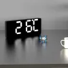 クロックデートテンペチュア2アラーム付きの大きなカラフルなLEDデジタル目覚まし時計