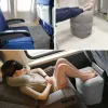 Almohada Viajamiento inflable Permanabarra descansa de almohada Ajustable Tres capas Pabas de pie para el automóvil avión de autobús cojín de reposo con bomba