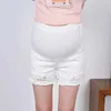 Kraamjes bodems hete zwangerschapshorts met hoge taille elastische zwangerschap denim broek zomer korte jeans voor zwangere dames mode lente kleergaster2404
