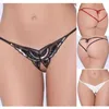 Briefs culotte femme lingerie sexy palette paillettes transparente en dentelle en dentelle ouverture entrejambe string dames t-back Underwear y240425