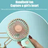 Andere apparaten Mini Portable Fan Handheld USB LADING VAN DE VAN VERLACHT VAN AIR COELER ONDER VERHANDELHANDLEIDING FAN VENTILATION FAN J0423