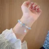 Perlen Original Opal Sea Blue Treasure Mondlicht Kristallarmband Licht Luxus elastisches Armband für Mädchen Frauen Schmuckzubehör
