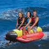Tubes FDS New HeavyDuty Inflatable Towable Booster Tube Banana 3 Riders Towable Tube for Adults Towable Water Sports Boat