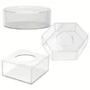 Party Supplies Acrylic Cake Display Board Round/square/hexagonal Dessert Holders Refillable Base Clear Stand Tools