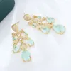 Boucles d'oreilles étalon brillant zircon luxe de luxe aux bijoux de bijoux de bijoux de colorés